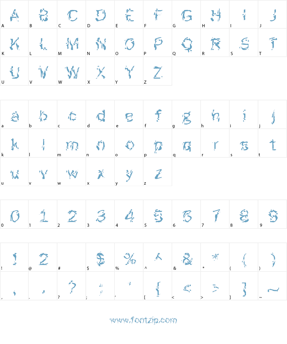 Acid daze Font Character